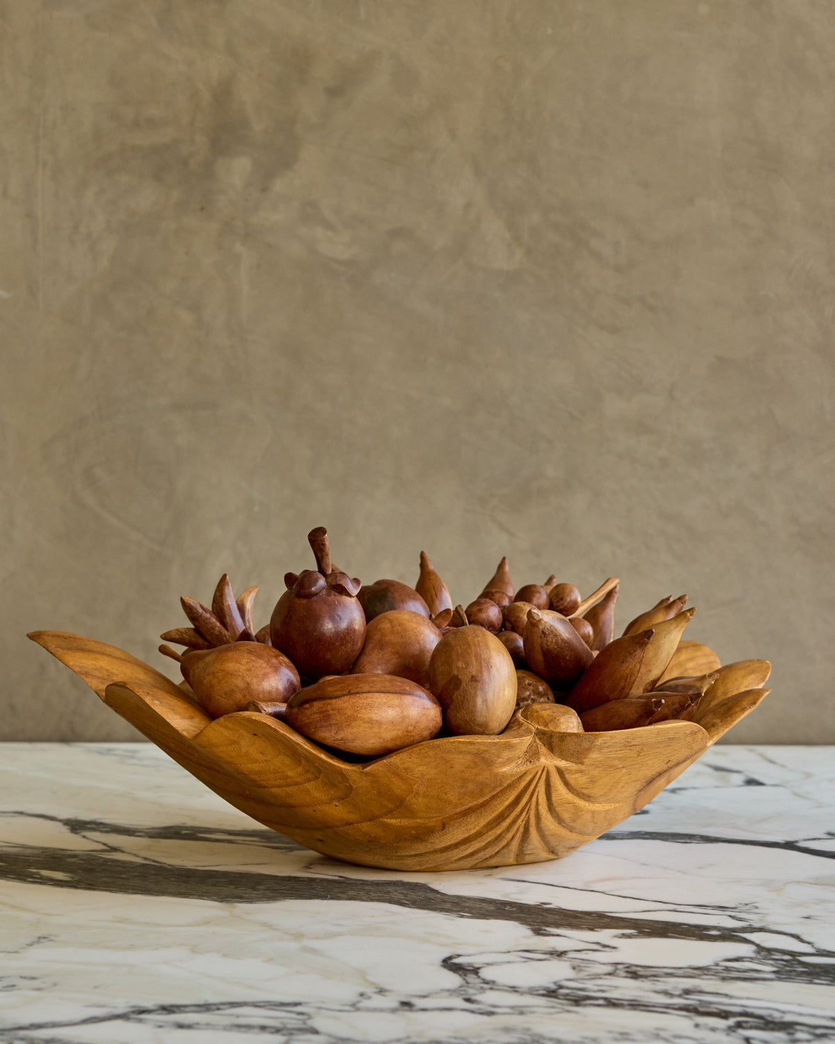 Bowl of Wooden Fruit