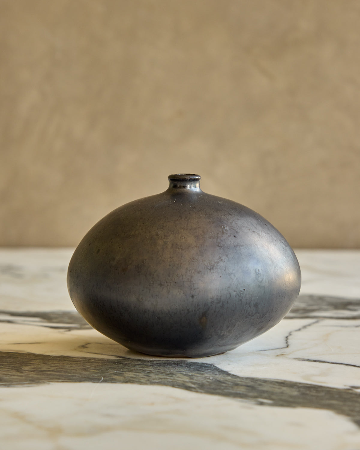 Gunmetal Glazed Bud Vase