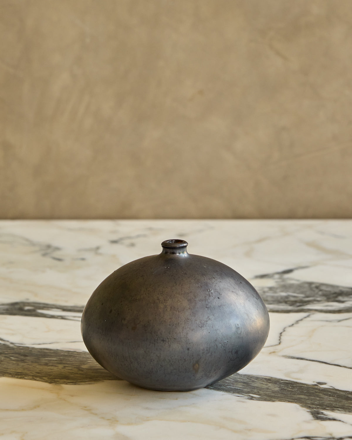 Gunmetal Glazed Bud Vase