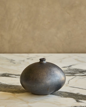 Gunmetal Glazed Bud Vase