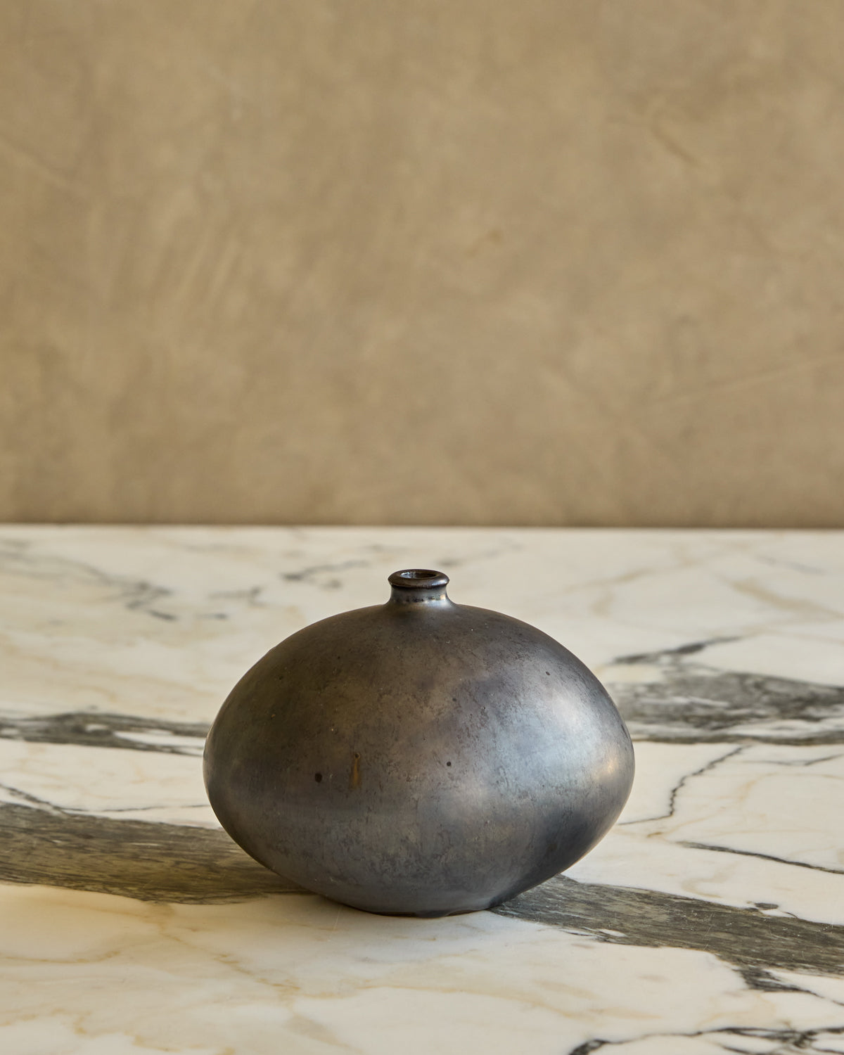 Gunmetal Glazed Bud Vase