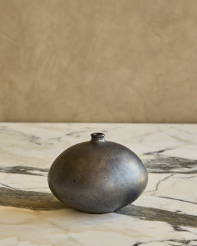 Gunmetal Glazed Bud Vase
