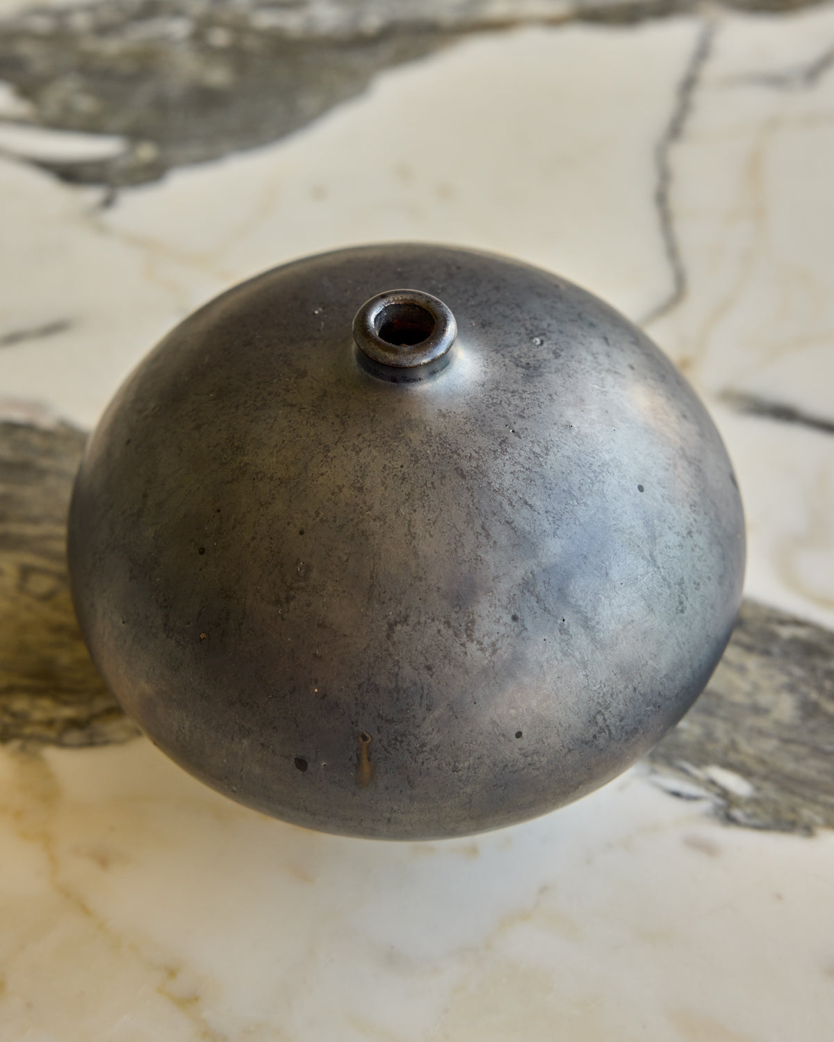 Gunmetal Glazed Bud Vase