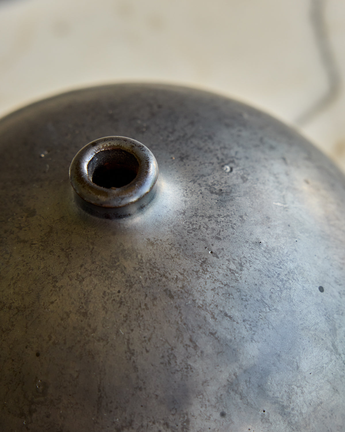 Gunmetal Glazed Bud Vase