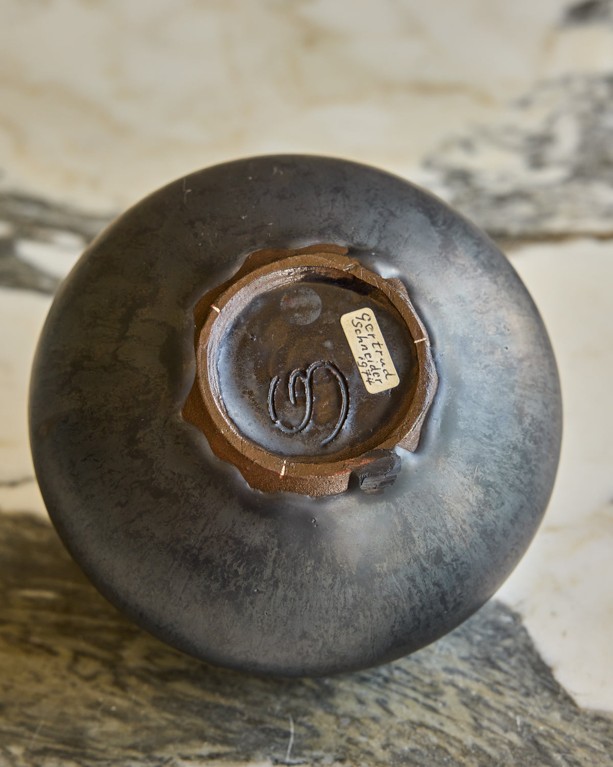 Gunmetal Glazed Bud Vase