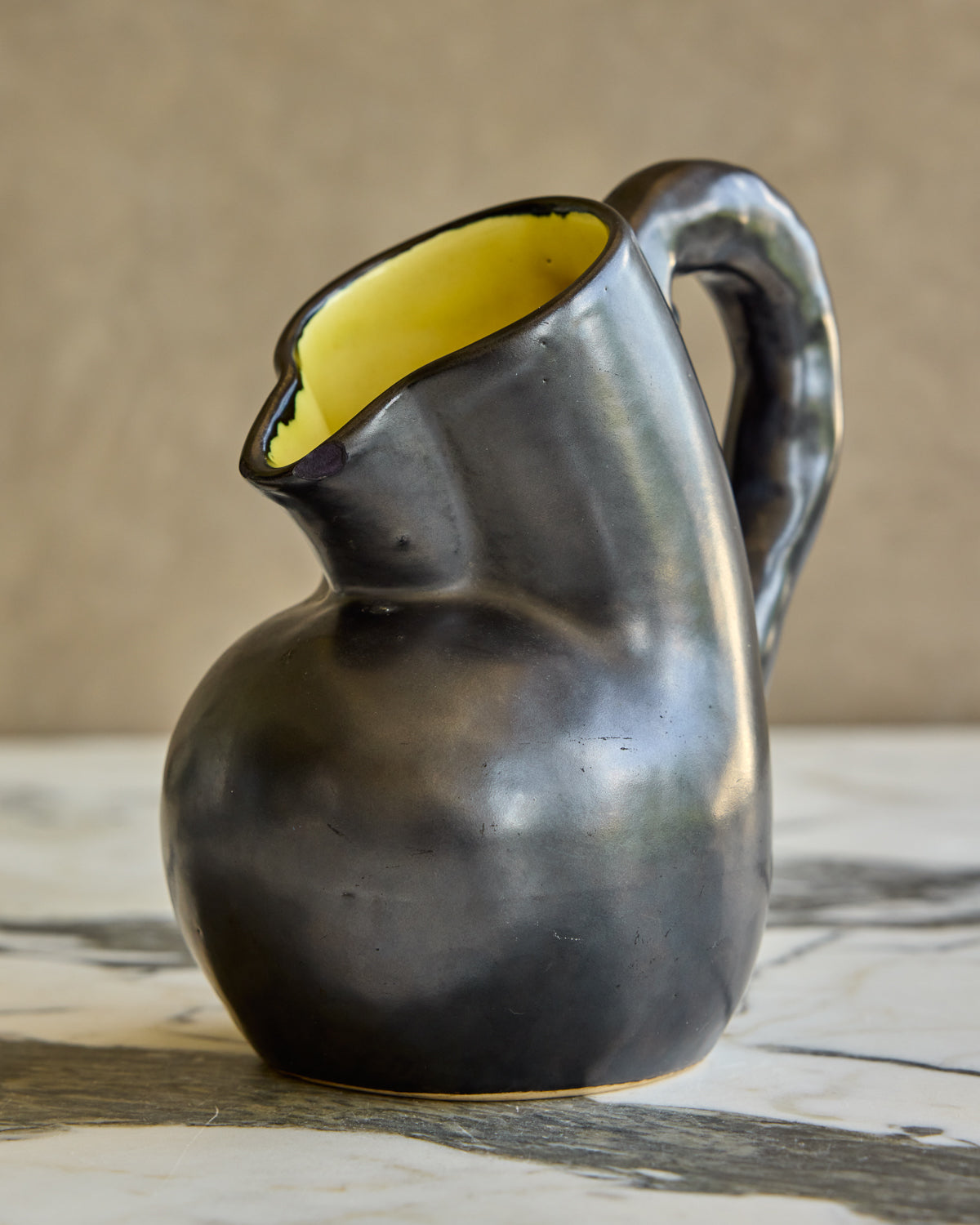 Gunmetal Glazed Pitcher