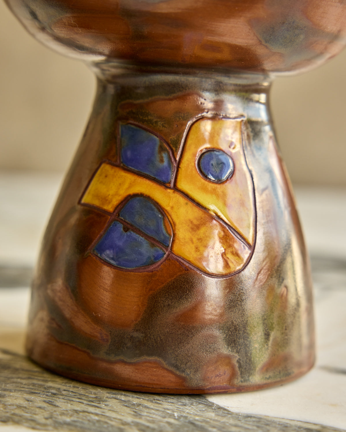 Mid-Century Dutch Ceramic Candle Holder