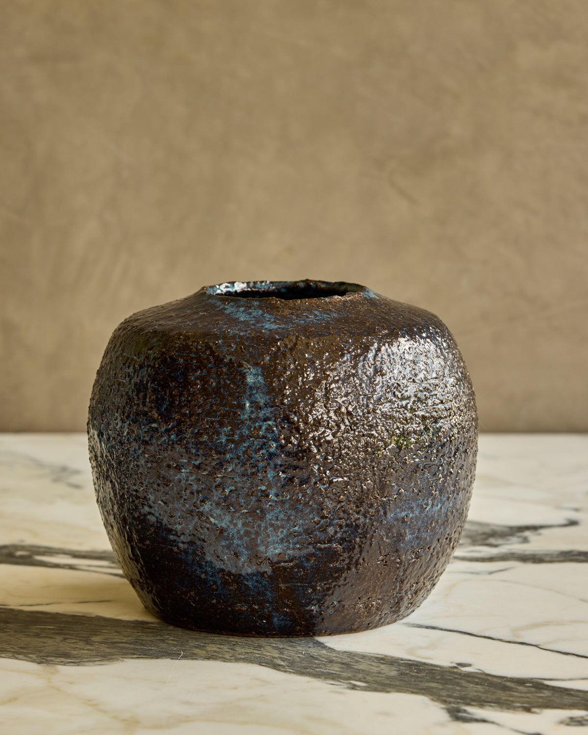 Midnight Textured Glaze Vase