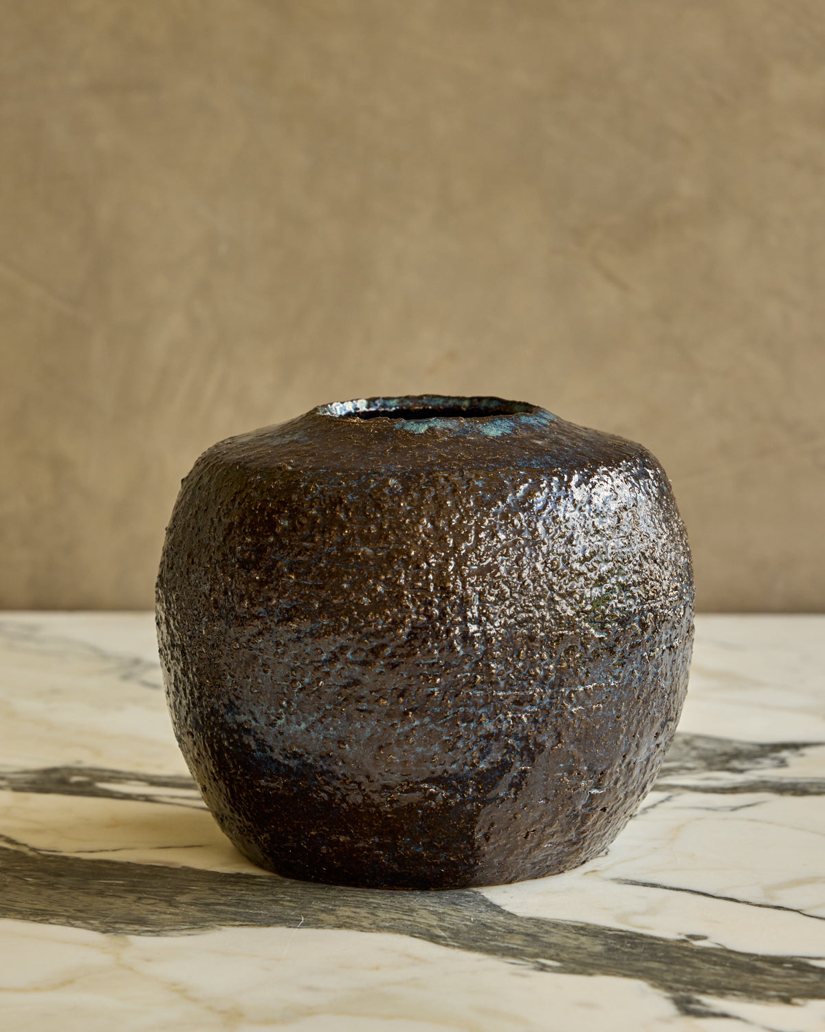 Midnight Textured Glaze Vase