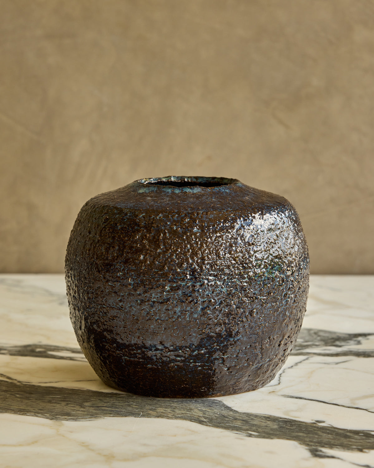 Midnight Textured Glaze Vase
