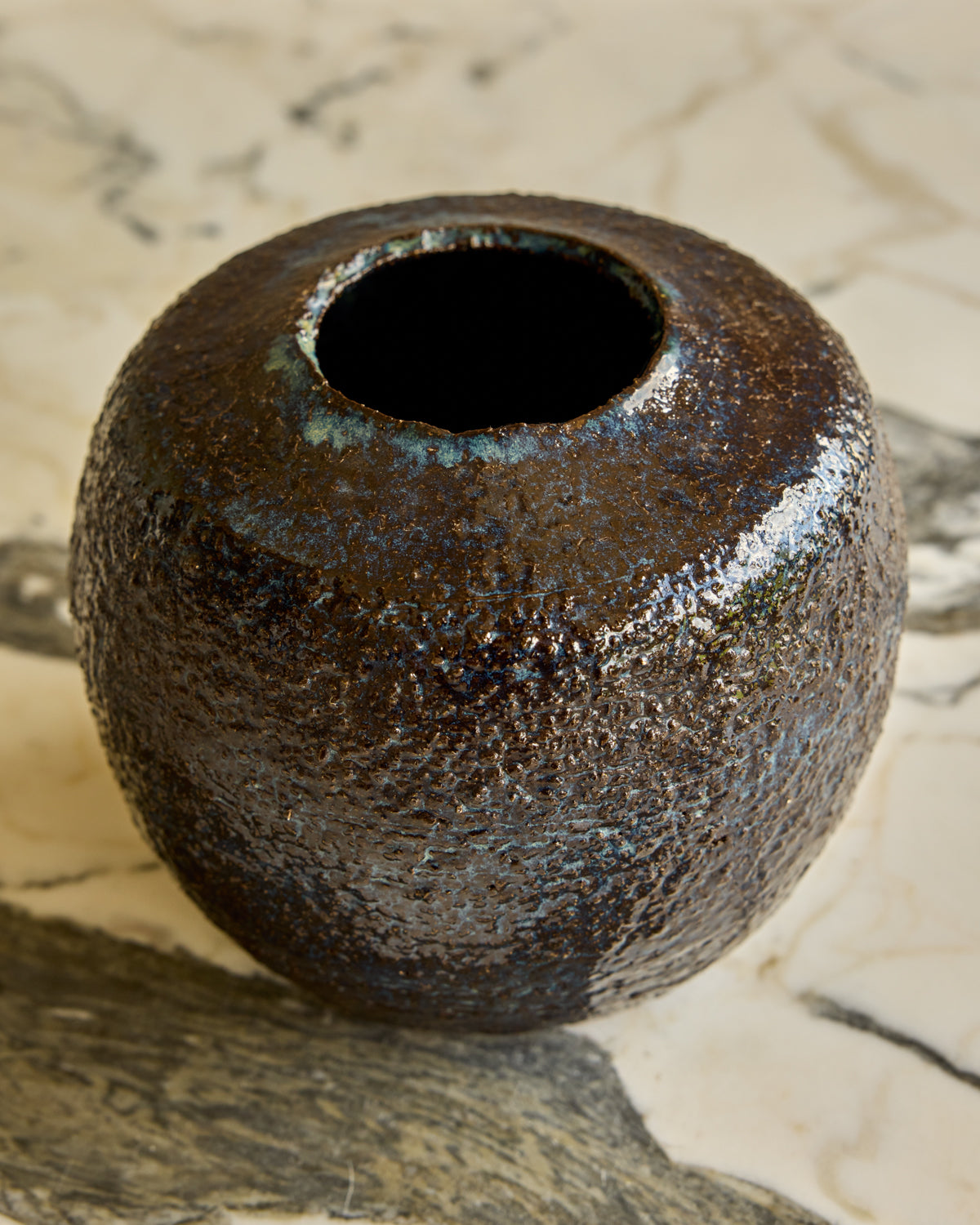 Midnight Textured Glaze Vase