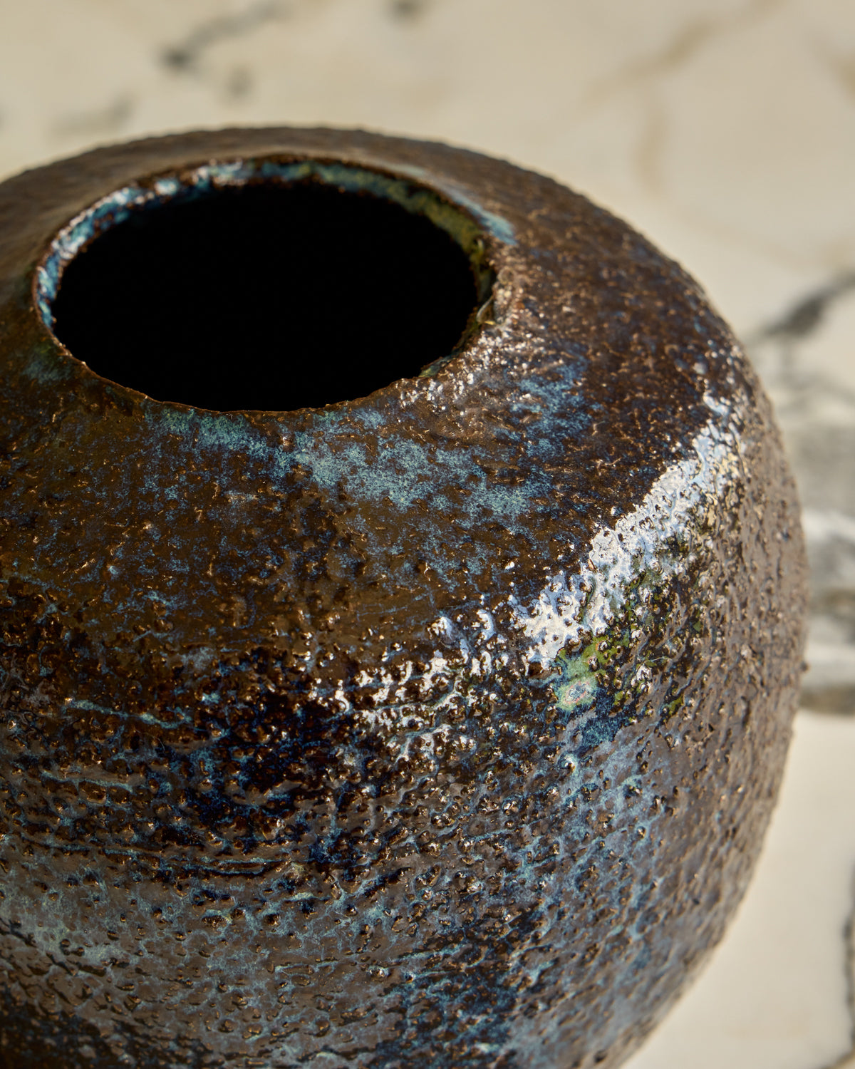 Midnight Textured Glaze Vase