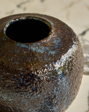 Midnight Textured Glaze Vase