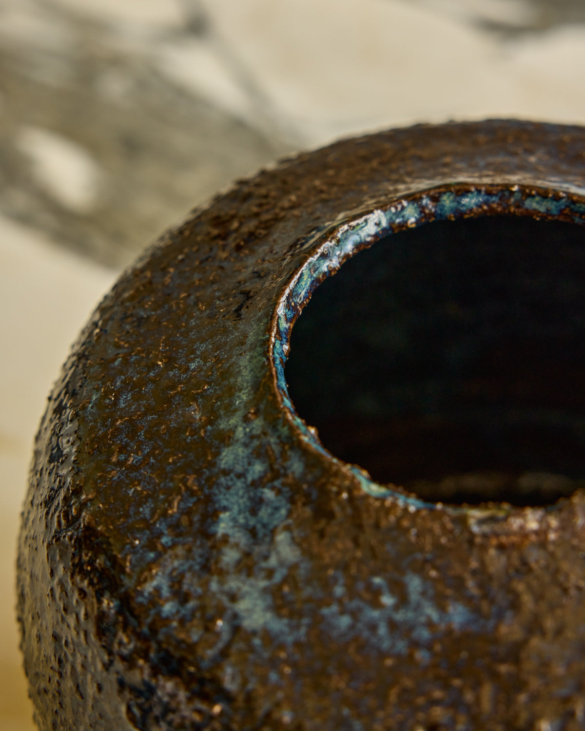 Midnight Textured Glaze Vase