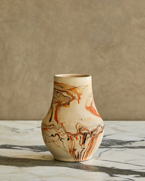 Orange Dip Swirl Pottery
