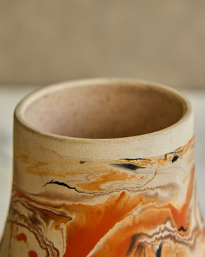 Orange Dip Swirl Pottery