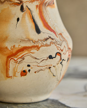 Orange Dip Swirl Pottery