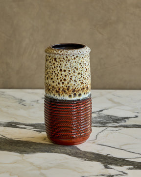 Orange Rope Fat Lava Vase