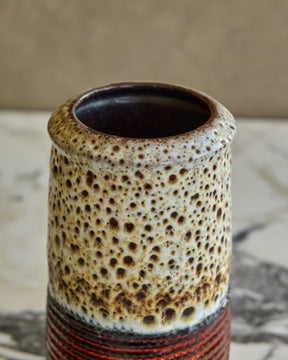 Orange Rope Fat Lava Vase