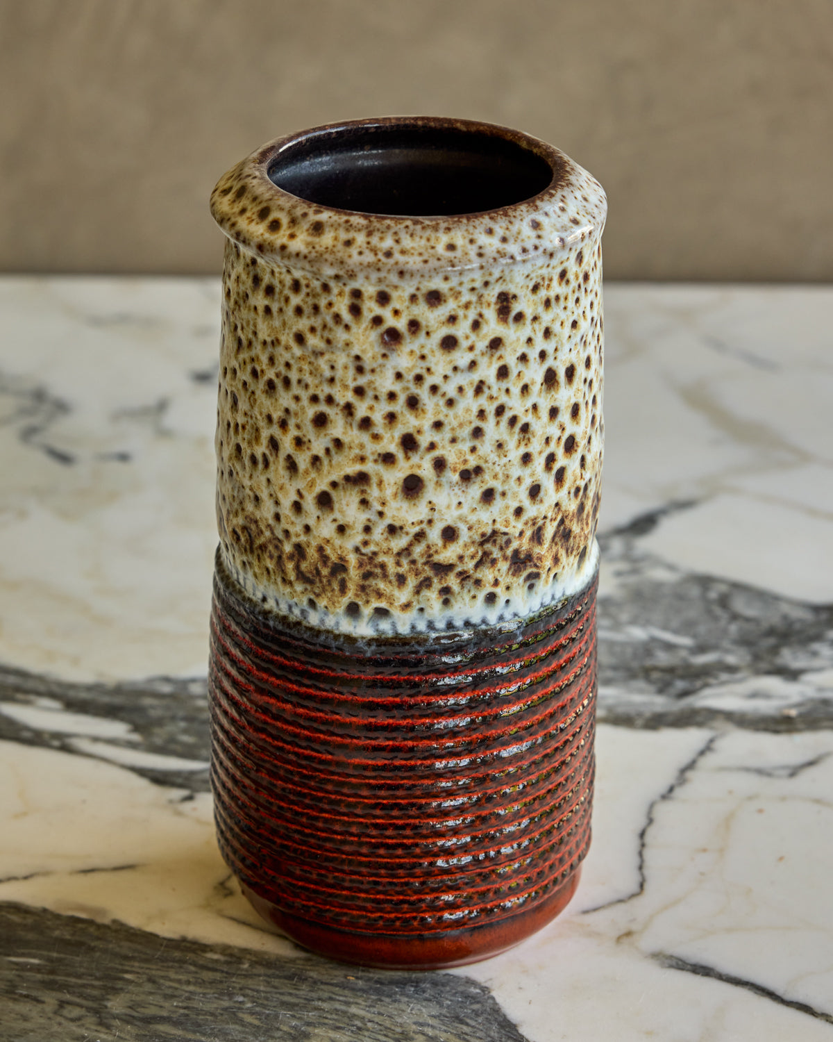 Orange Rope Fat Lava Vase