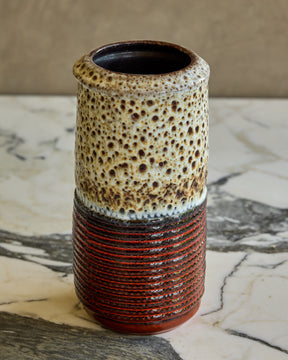 Orange Rope Fat Lava Vase