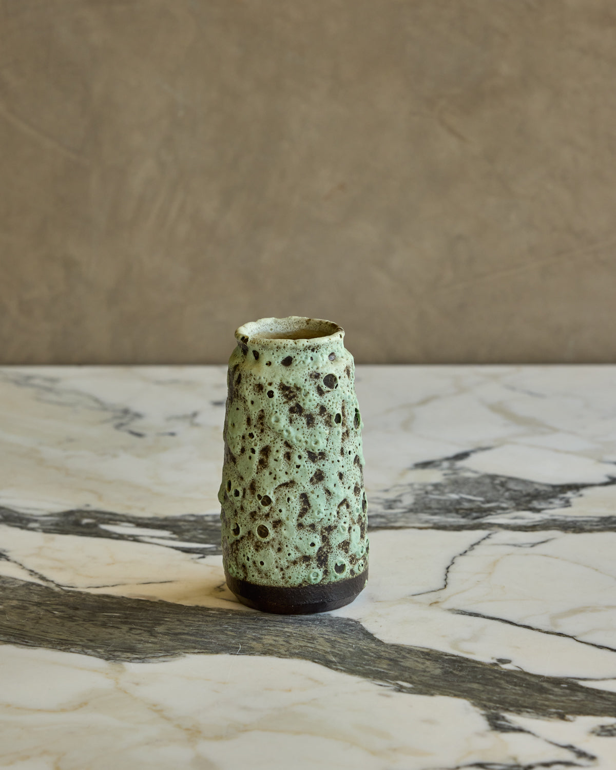 Sea Foam Fat Lava Vase