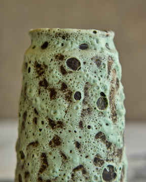Sea Foam Fat Lava Vase