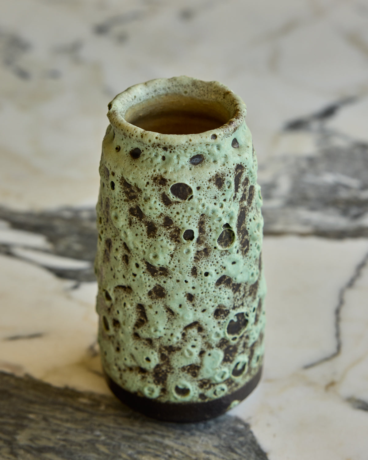 Sea Foam Fat Lava Vase