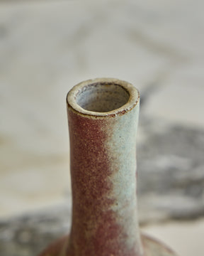 Slender Neck Red + Blue Vase
