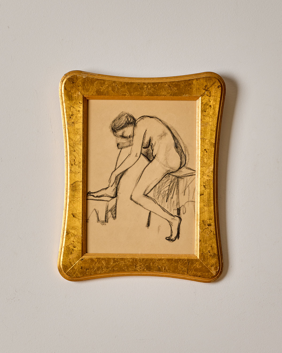 Figure on Stool in Charcoal