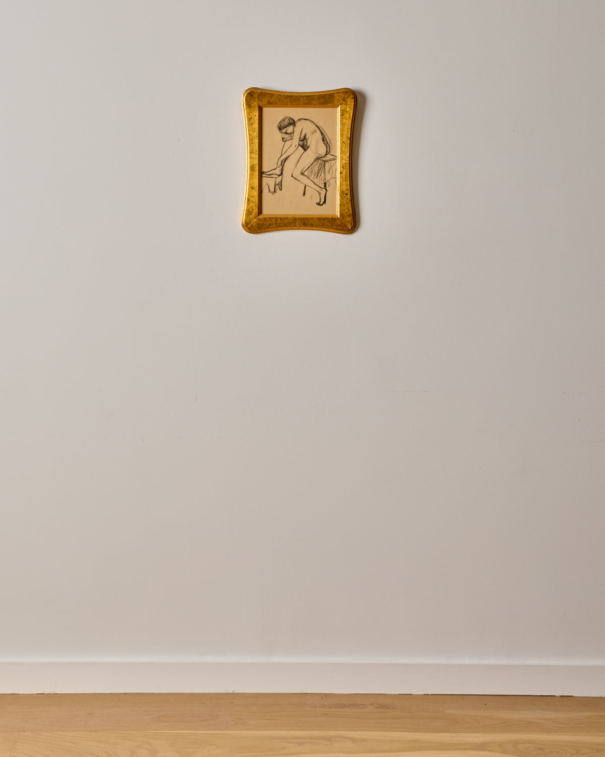 Figure on Stool in Charcoal