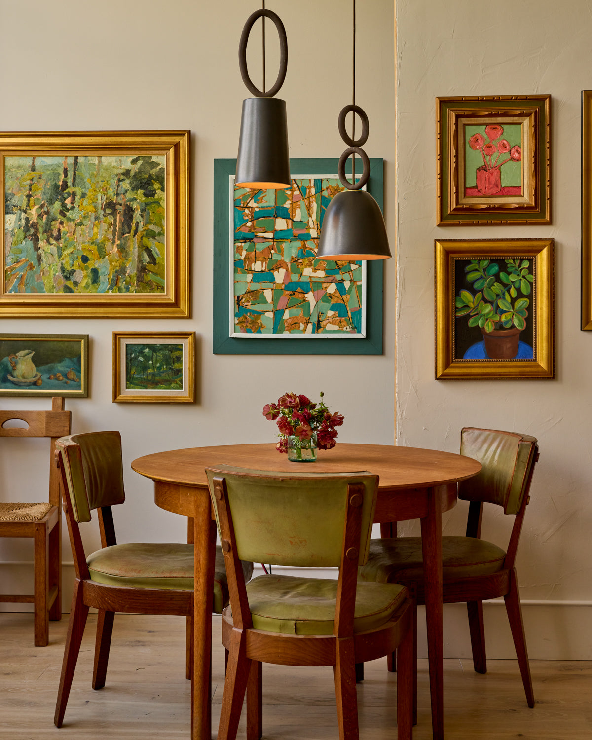 1940s French Dining Chairs by Charles Dudouyt - Set of 4