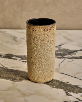 Fat Lava Vase with Dark Glaze