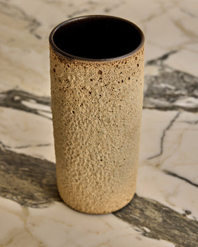 Fat Lava Vase with Dark Glaze