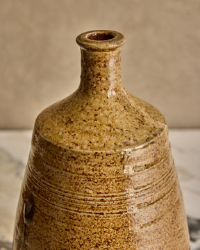 Large Brown Salt Fired Bottle