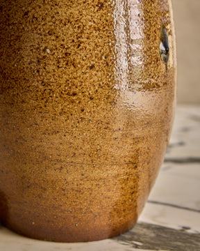 Large Brown Salt Fired Bottle