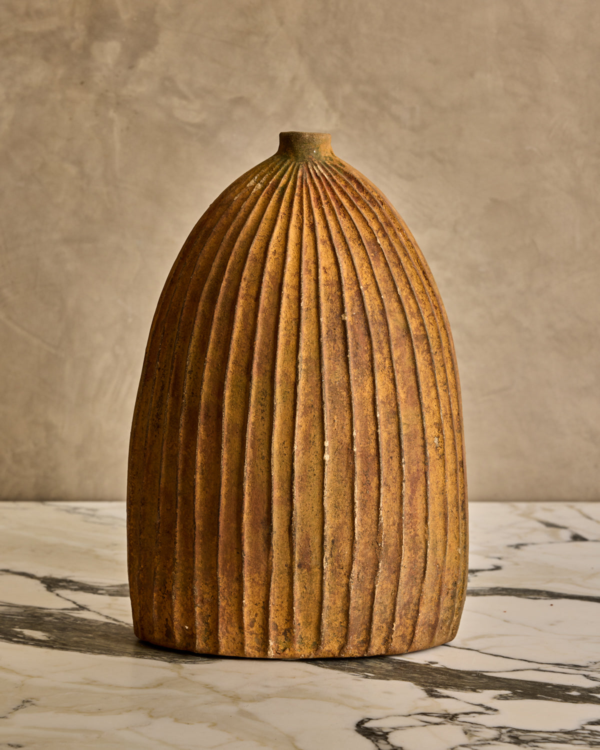 Large Fluted Ceramic Vase