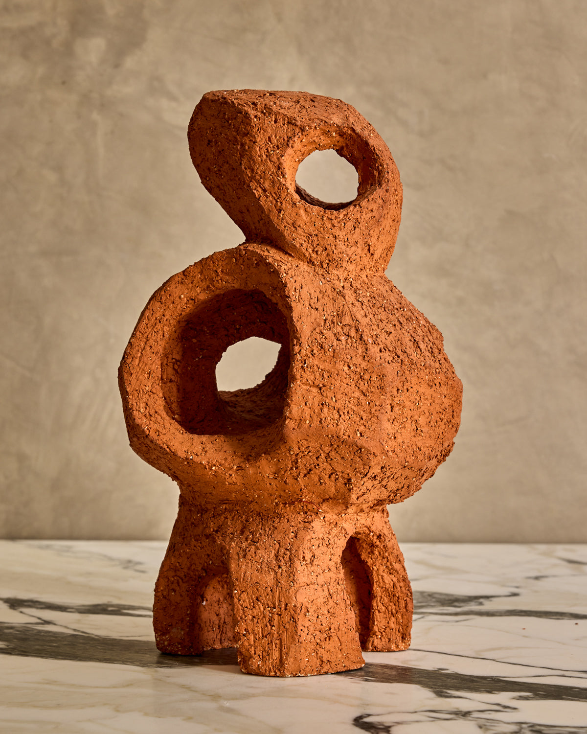Terracotta Abstract Ceramic Sculpture