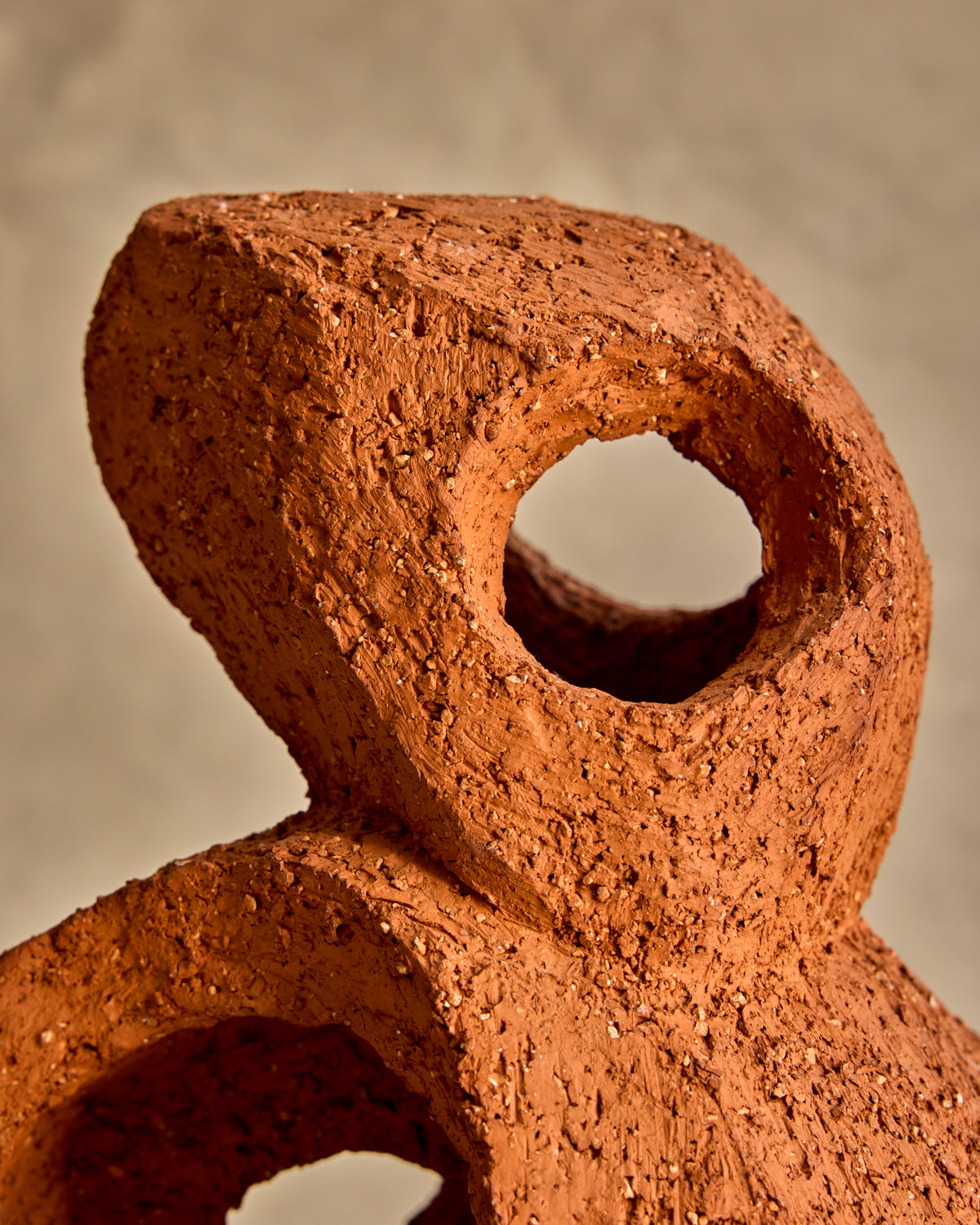 Terracotta Abstract Ceramic Sculpture