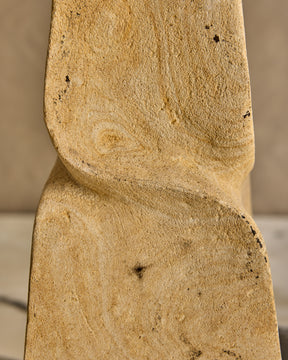 Pair of Twisted Stone Candle Holders