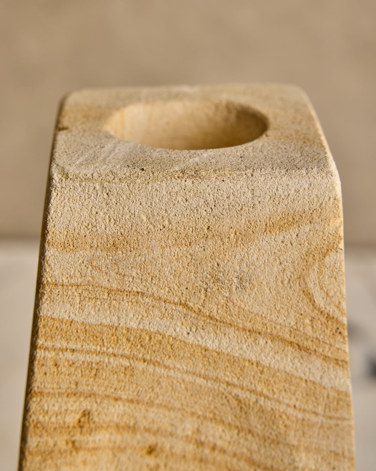 Pair of Twisted Stone Candle Holders