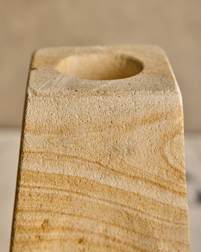 Pair of Twisted Stone Candle Holders