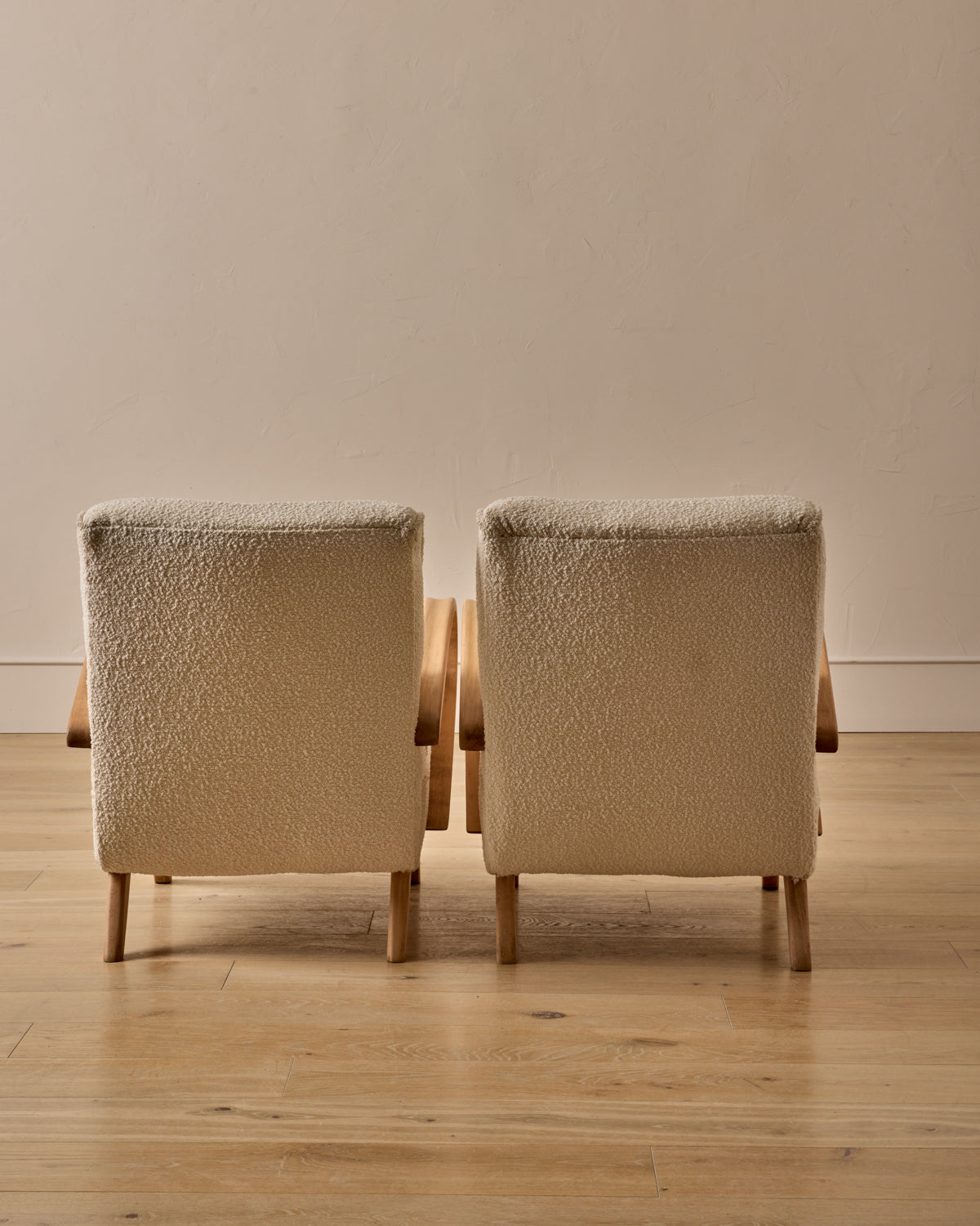 Pair of Boucle Lounge Chairs