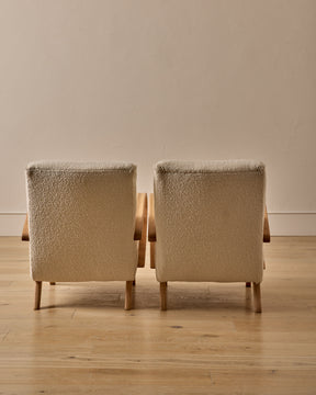 Pair of Boucle Lounge Chairs