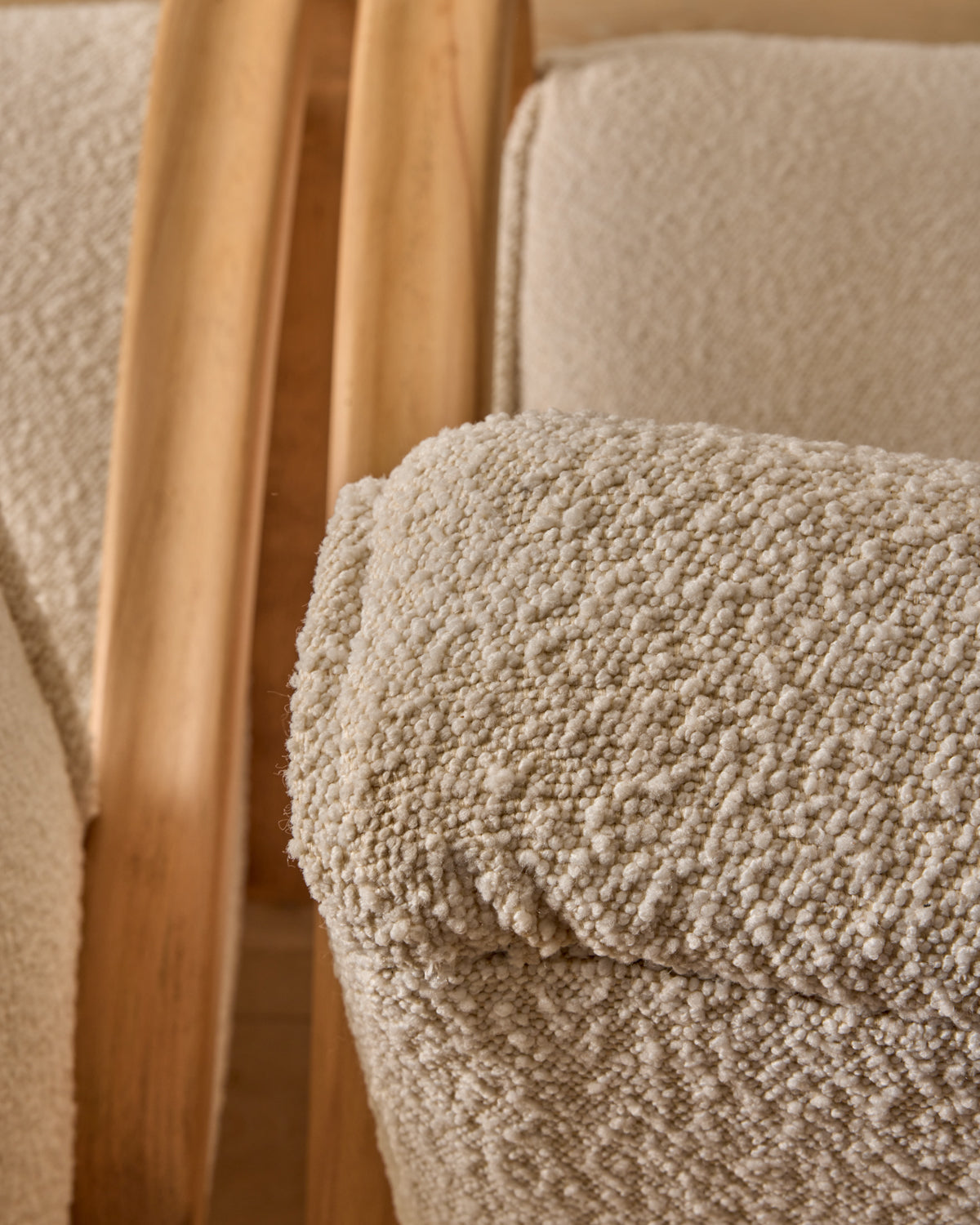 Pair of Boucle Lounge Chairs