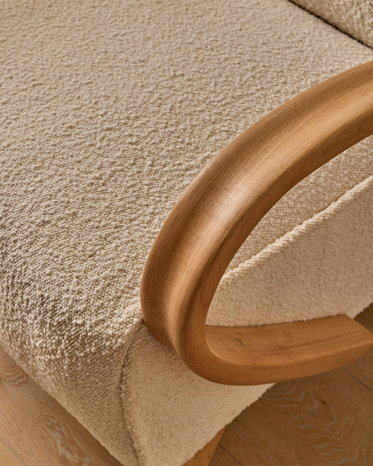 Pair of Boucle Lounge Chairs