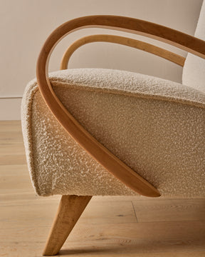 Pair of Boucle Lounge Chairs