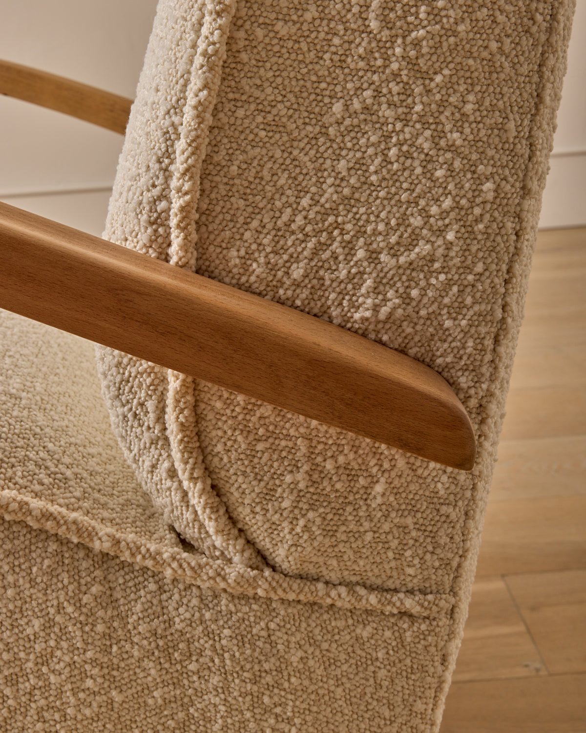 Pair of Boucle Lounge Chairs