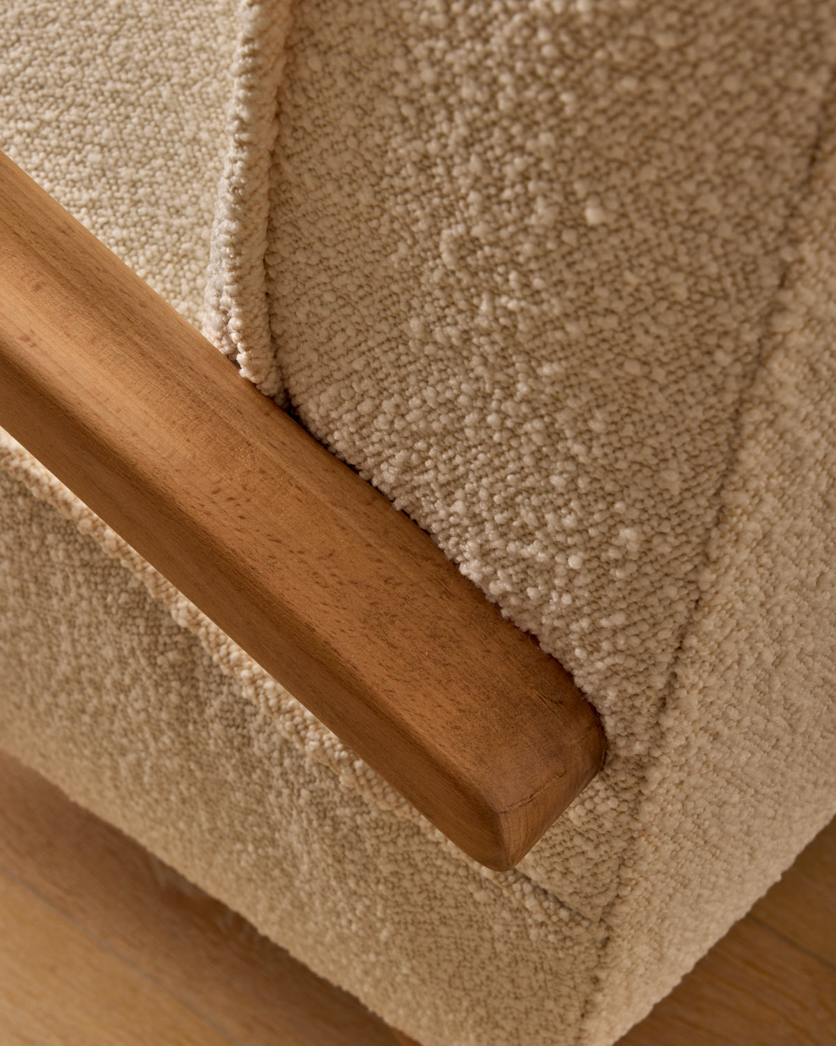 Pair of Boucle Lounge Chairs