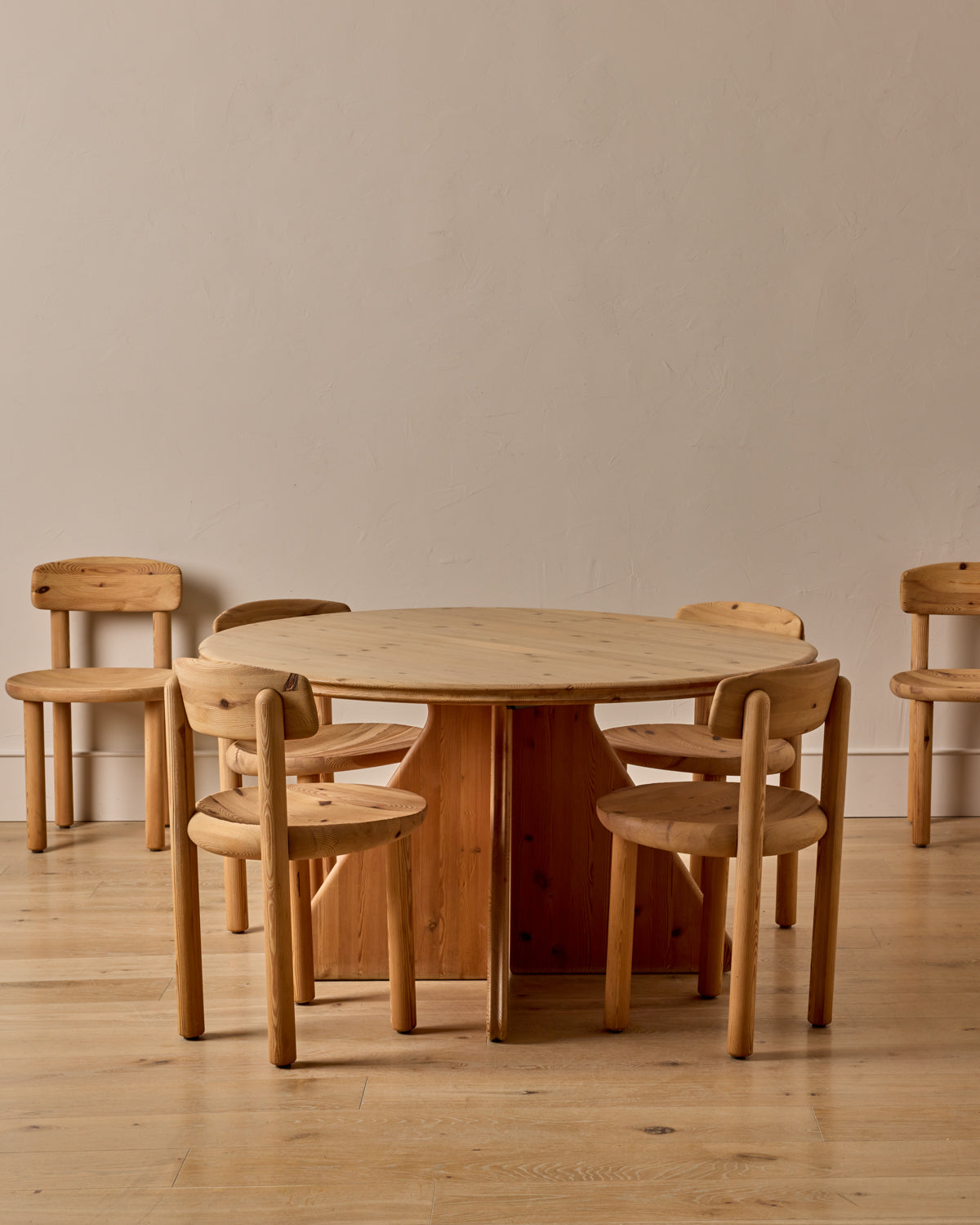 Danish Round Pine Dining Table